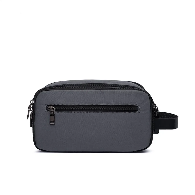 Fashion Design Custom Portable Blank Travel Makeup Bag Leather Handle Kit Toiletry Bag for Men