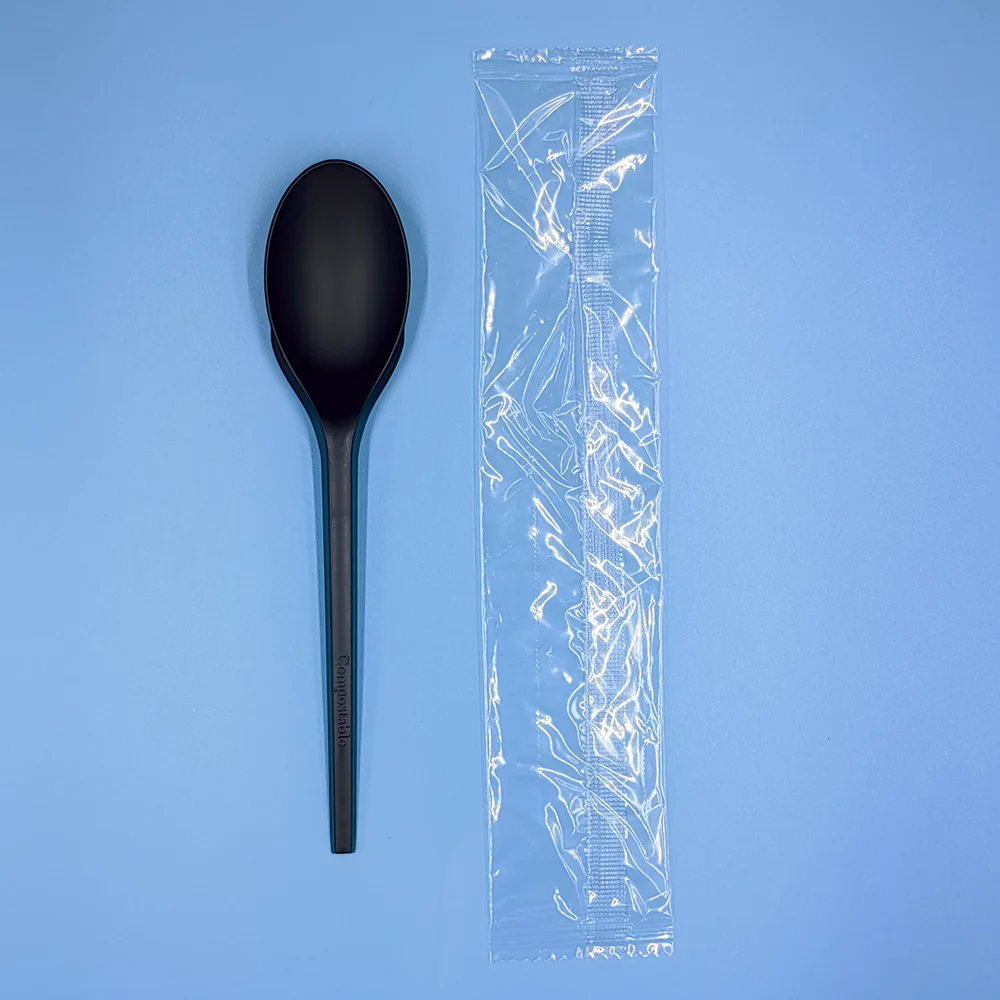 Cakes Forks Shovel Extra Desserts Individual Biodegradable Foldable Machine Spoon Change Sealing Making Disposable Soup Spoon