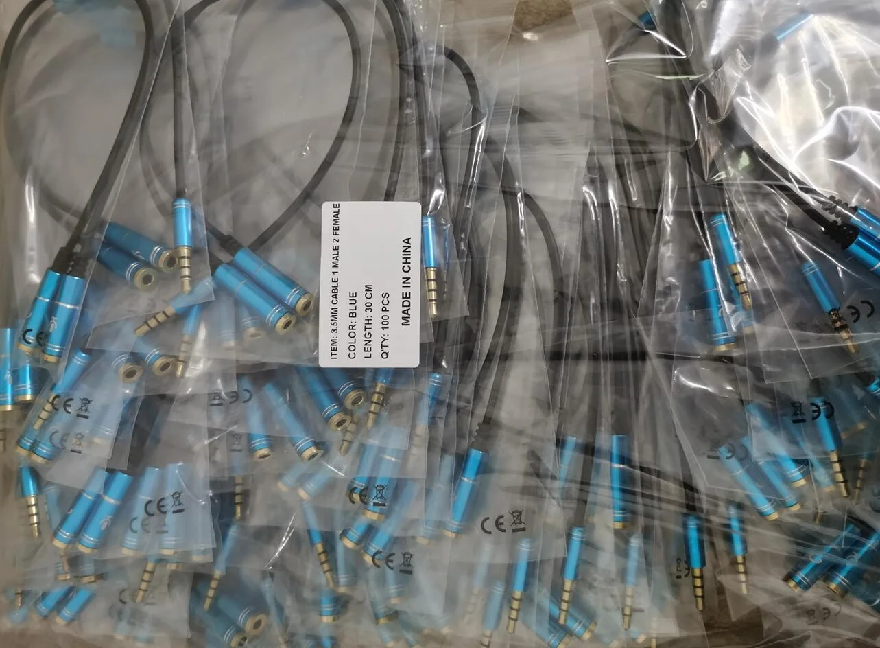 Headset Adapter Y Splitter 3.5mm Jack Cable with Separate Mic and Audio Headphone Connector Mutual Convertors for Notebook