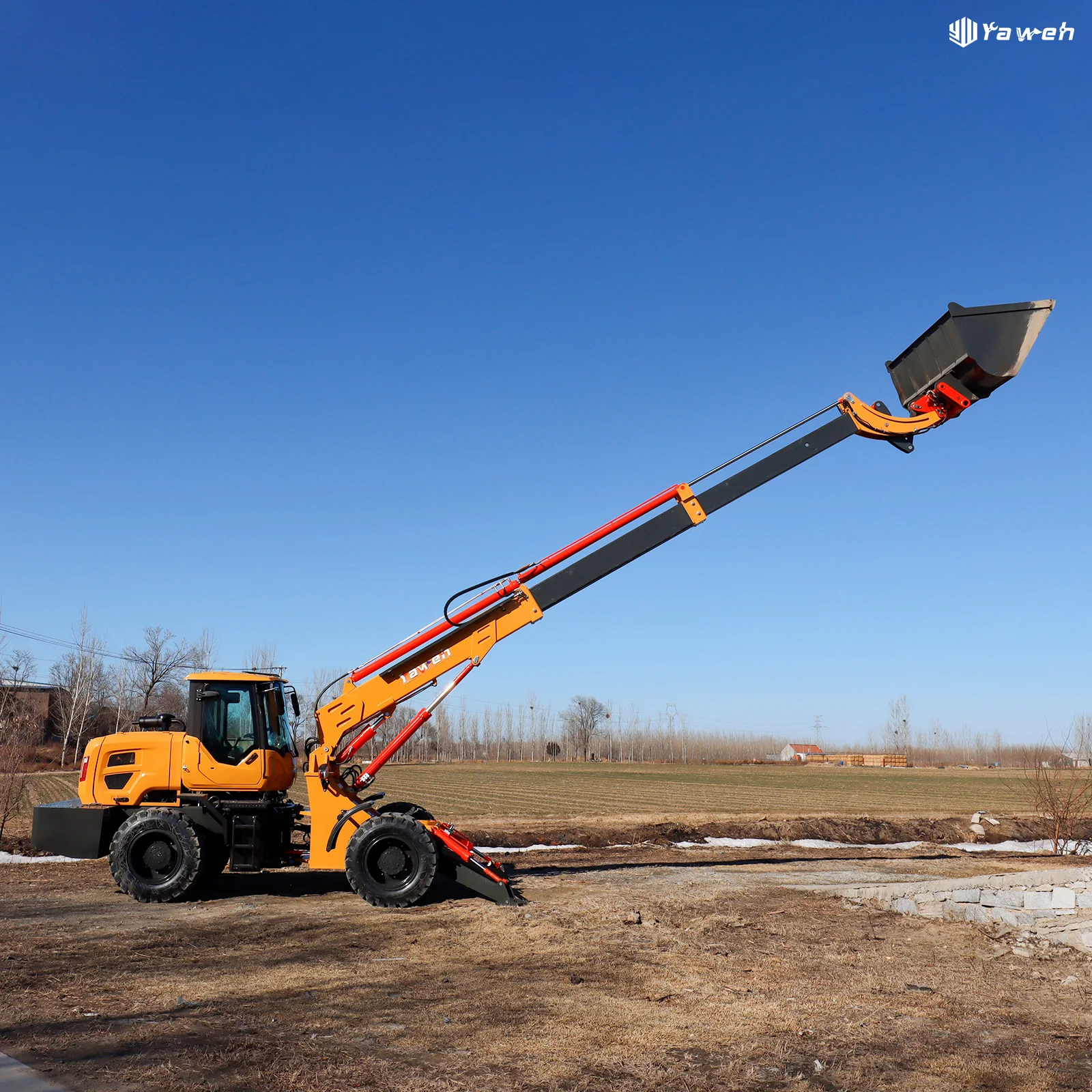 Телескопический погрузчик YW T3500 4*4 вращающийся 2 5-4 тонный грузоподъемность 7-11 М телескопический вилочный