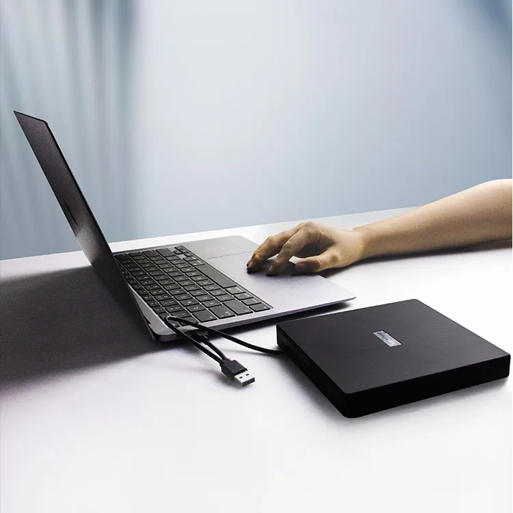 High Speed Data Transfer USB 3 0 Portable CD DVD RW Burner Slim DVD CD Writer Player External DVD Drive USB 3 0 Max Laptop Black