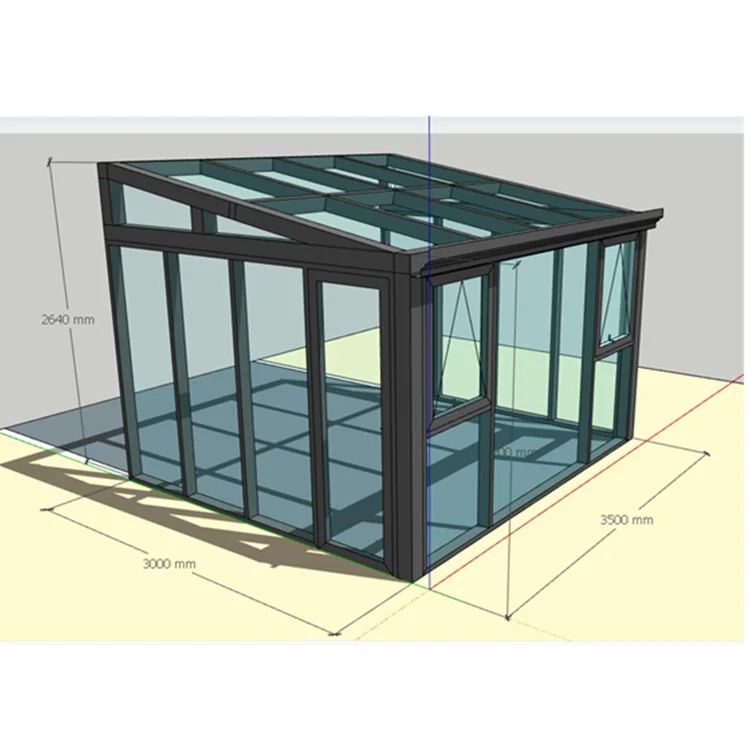 Wholesale Price Modern Sunroom Extension Sun room Greenhouse Glass House Four Season