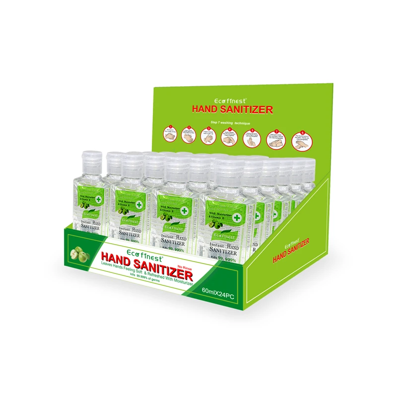 
wholesale in stock 60ml hand wash liquid soap portable mini waterless 75% alcohol hand sanitizer gel 