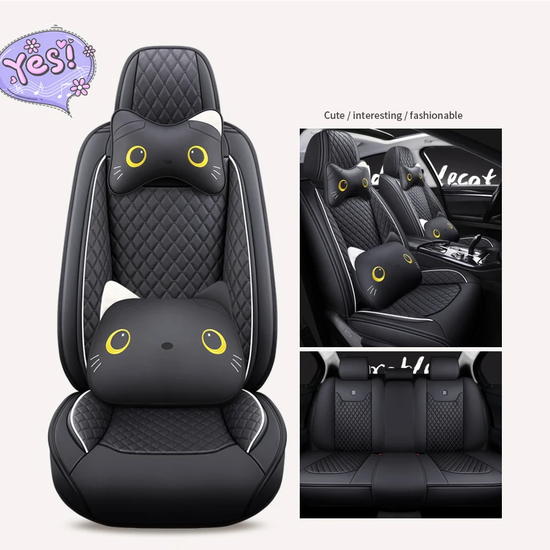 Seat Covers  Car Seat Covers   cartoon style There are headrest and embrace pillow matching design