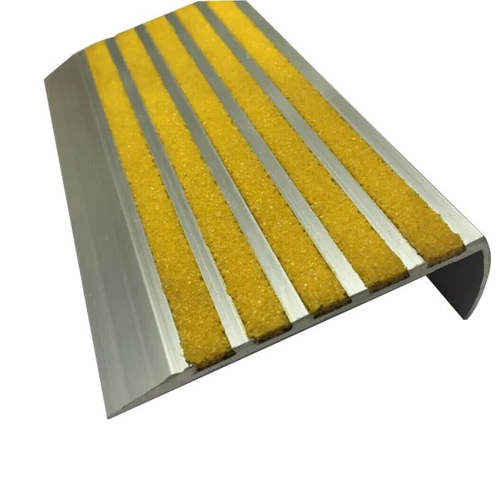 Golden Yellow Carborundum Street Stairs Special Good Slip Resistant Aluminum Angle Stair Nosing