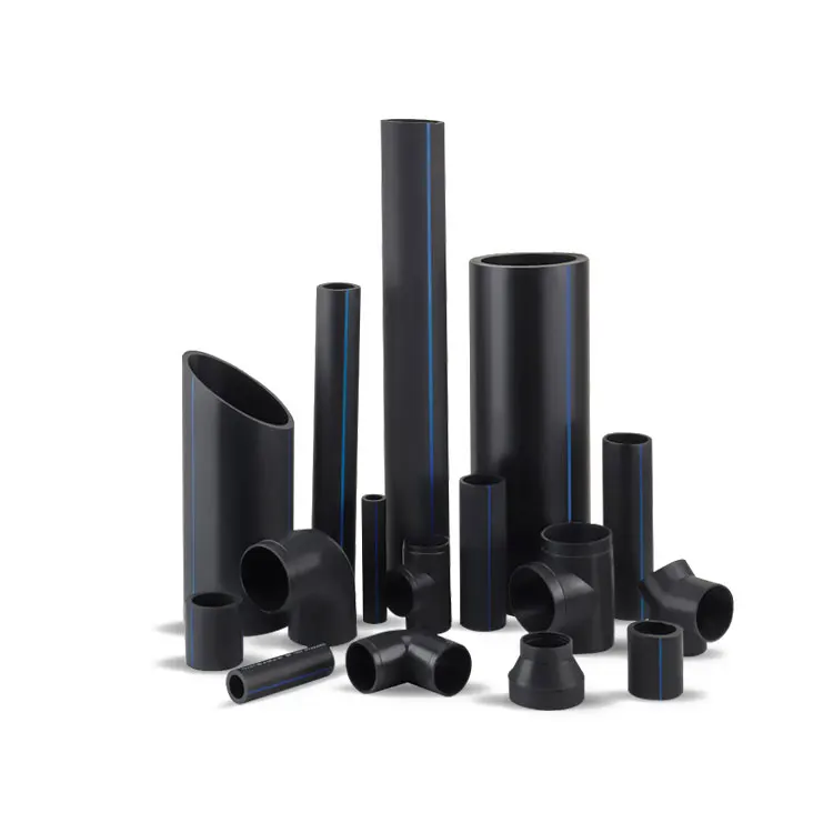 pe 100 sdr11 sdr 17 sdr 21 dn110mm blue stripe poly pipes 2inch 8 4 inch dn100 hdpe water pipe pn10 250 mm for water supply