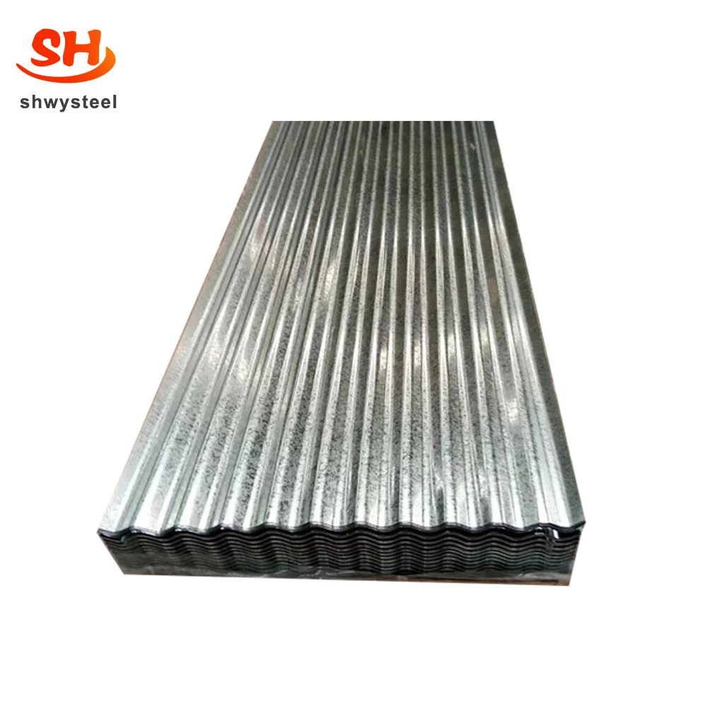 Cheap 22 24 26 28 gauge gi galvanized steel corrugated metal roofing iron sheet 0.35 DX51D full hard zinc aluminum roofing sheet