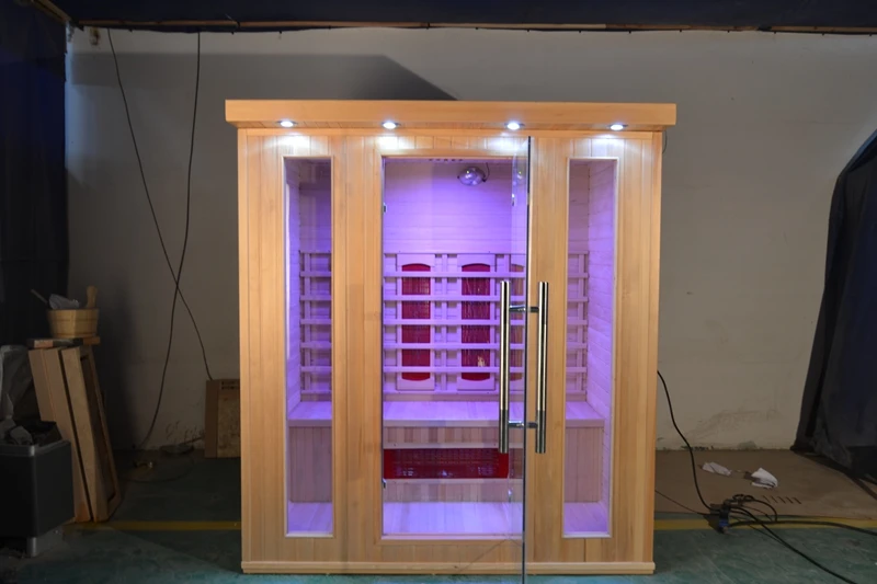 Large Size Indoor Infrared Sauna 4 Person Wood Infrared Sauna Room