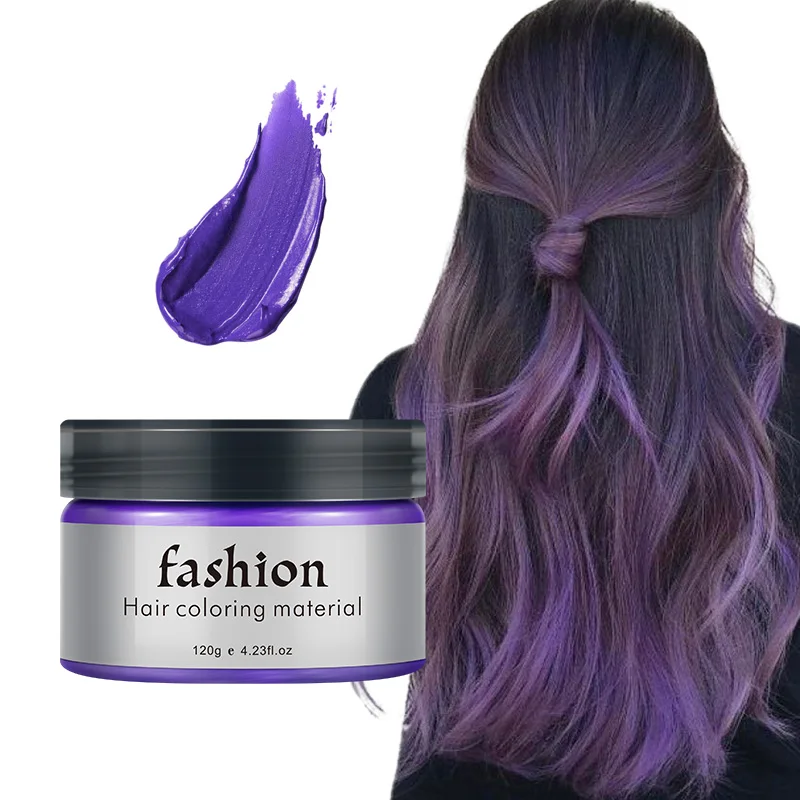 Hair Dye Clay Wax Pomade Wholesale Hair Color Wax Temporary Strong Hold Styling Wax Hair Color Cream