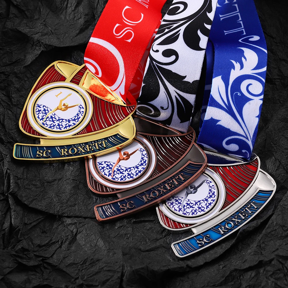 Free Sample 3D Metal Zinc Alloy Sports Medals Gold Silver Copper Dance Medals Custom Gymnastics Medal Award for Souvenirs