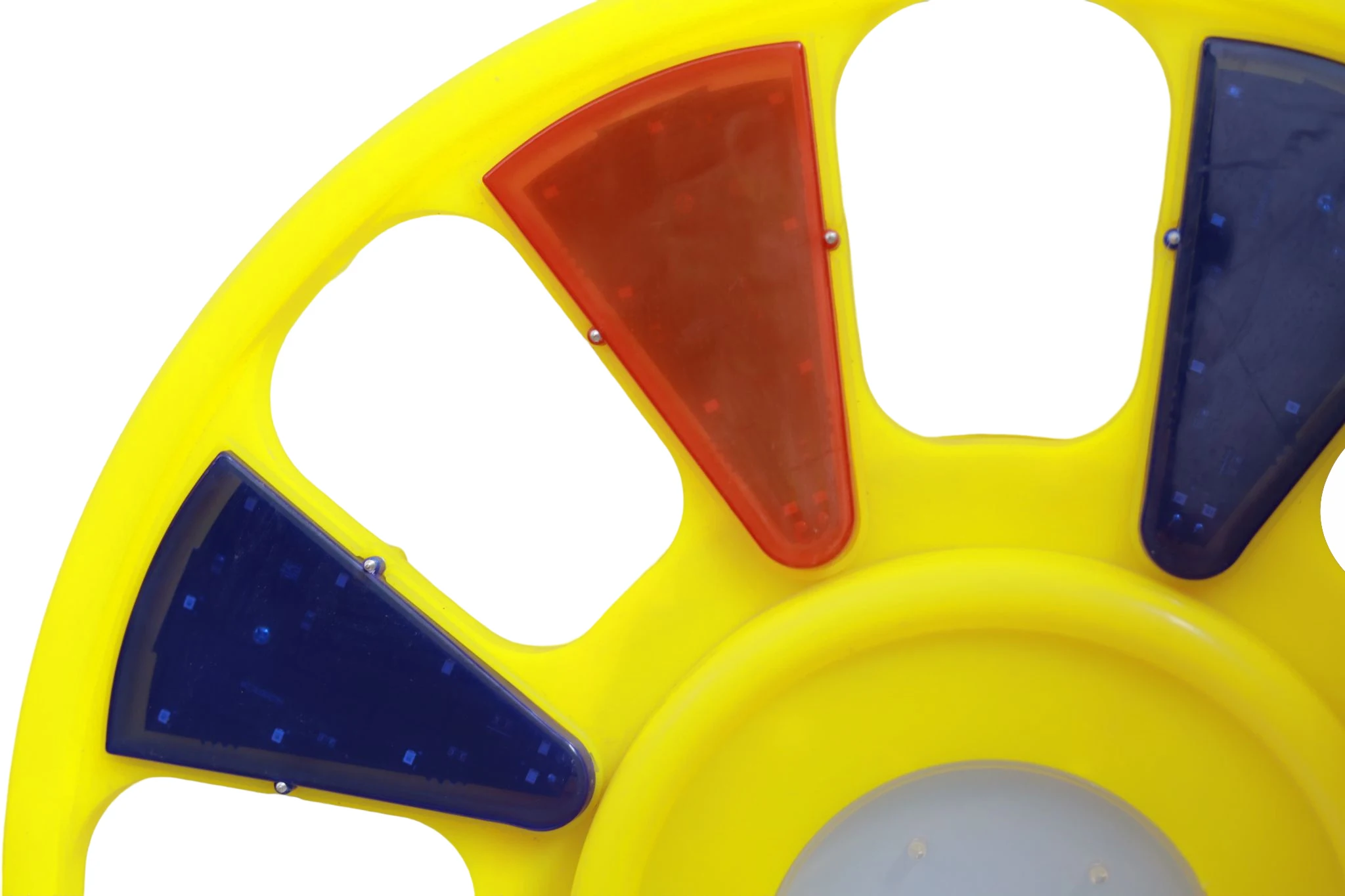 Road Construction Warning Light Red Blue Rotating Traffic Signal Light Led Solar Rotating Light