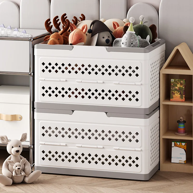 Large Capacity Plastic Sundries Organizer Outdoor Camping Portable Storage Basket Collapsible Laundry Storage Basket with Handle