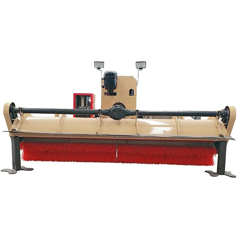 vehicle mounted snow rolling snow brush