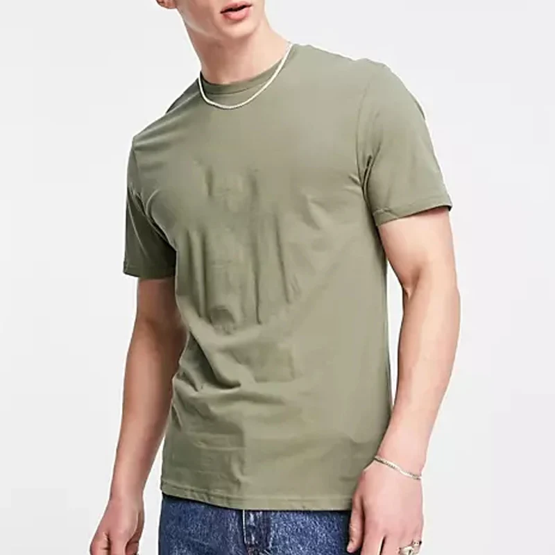 Fashion Street Wear Pima Cotton Blank Tshirt Slim Fit Custom Men Clothing