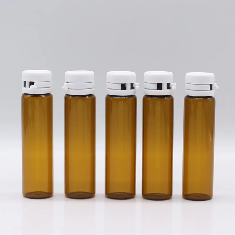5ml 10ml 15ml Crimp Cap Neck Amber Glass Vials Single Use Mono-dose Bottles