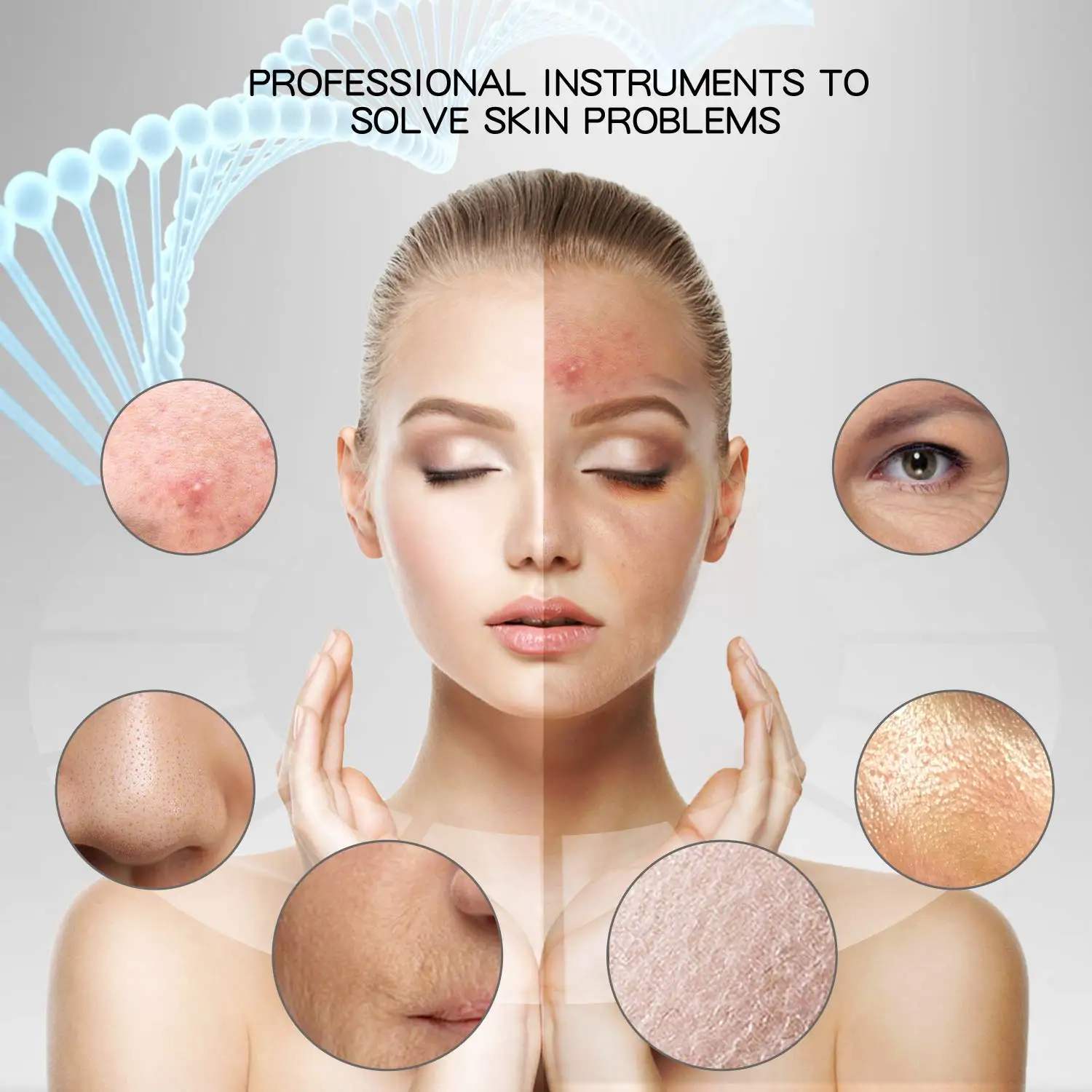 2021 New release electric ultrasonic pore cleaner High frequency blackhead remover skin cleaner with mist