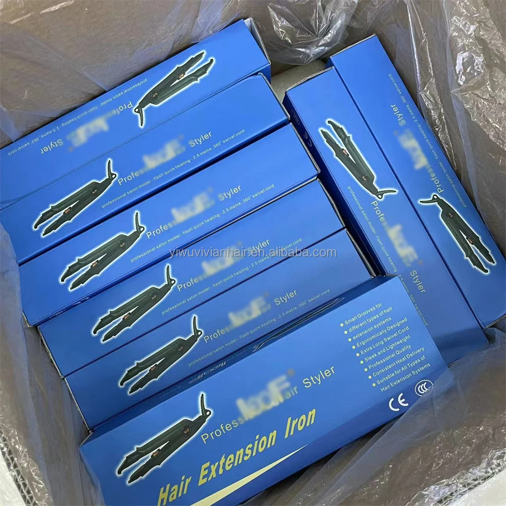 Black Pink White Purple Adjustable Temperature Hair Salon Fusion Iron Connector for Keratin Bond Hair Extensions