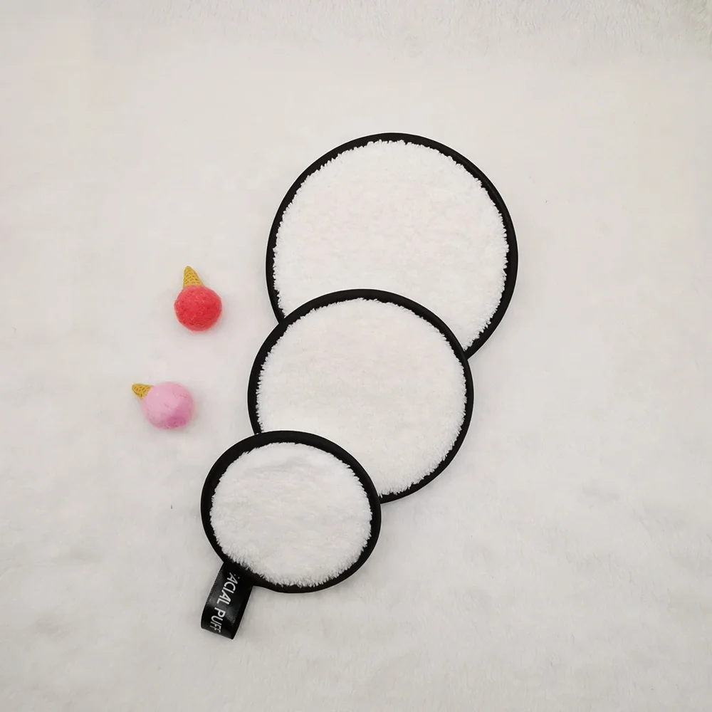 Wholesale Private Label Washable Microfiber Facial Makeup Remover Towel Pad