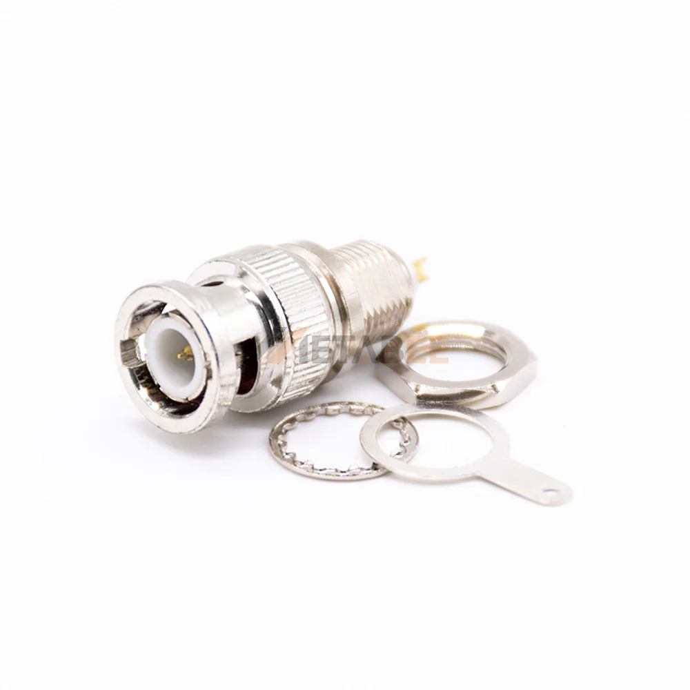 Straight BNC Male Plug Solder Type Connector for CCTV