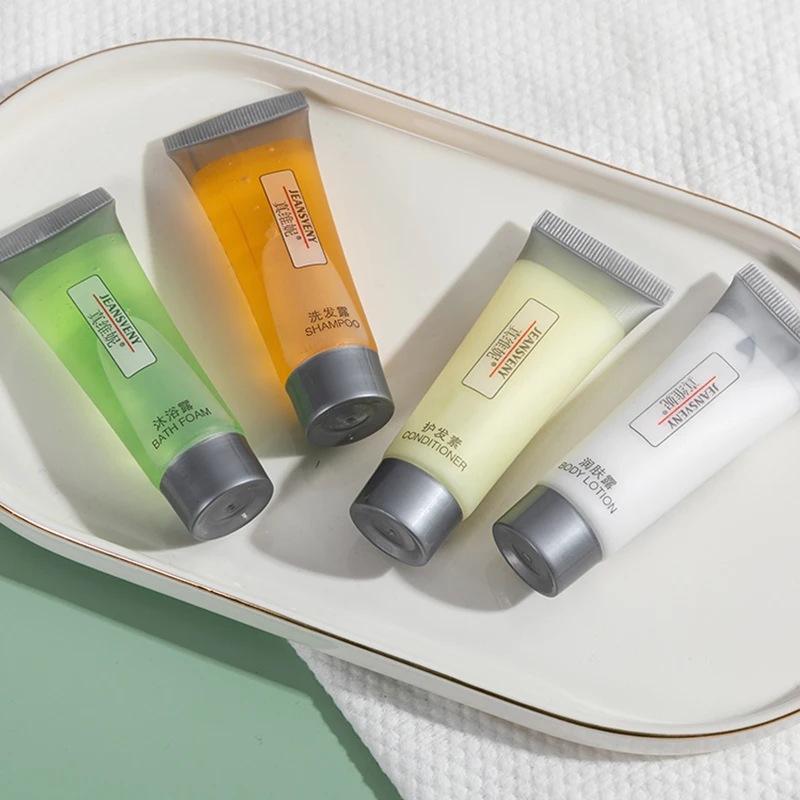 Hotel Amenity Sets Wholesale Conditioner Shampoo Packaging Tube Label Printing Environmentally Friendly OEM ODM Mini Shampoo