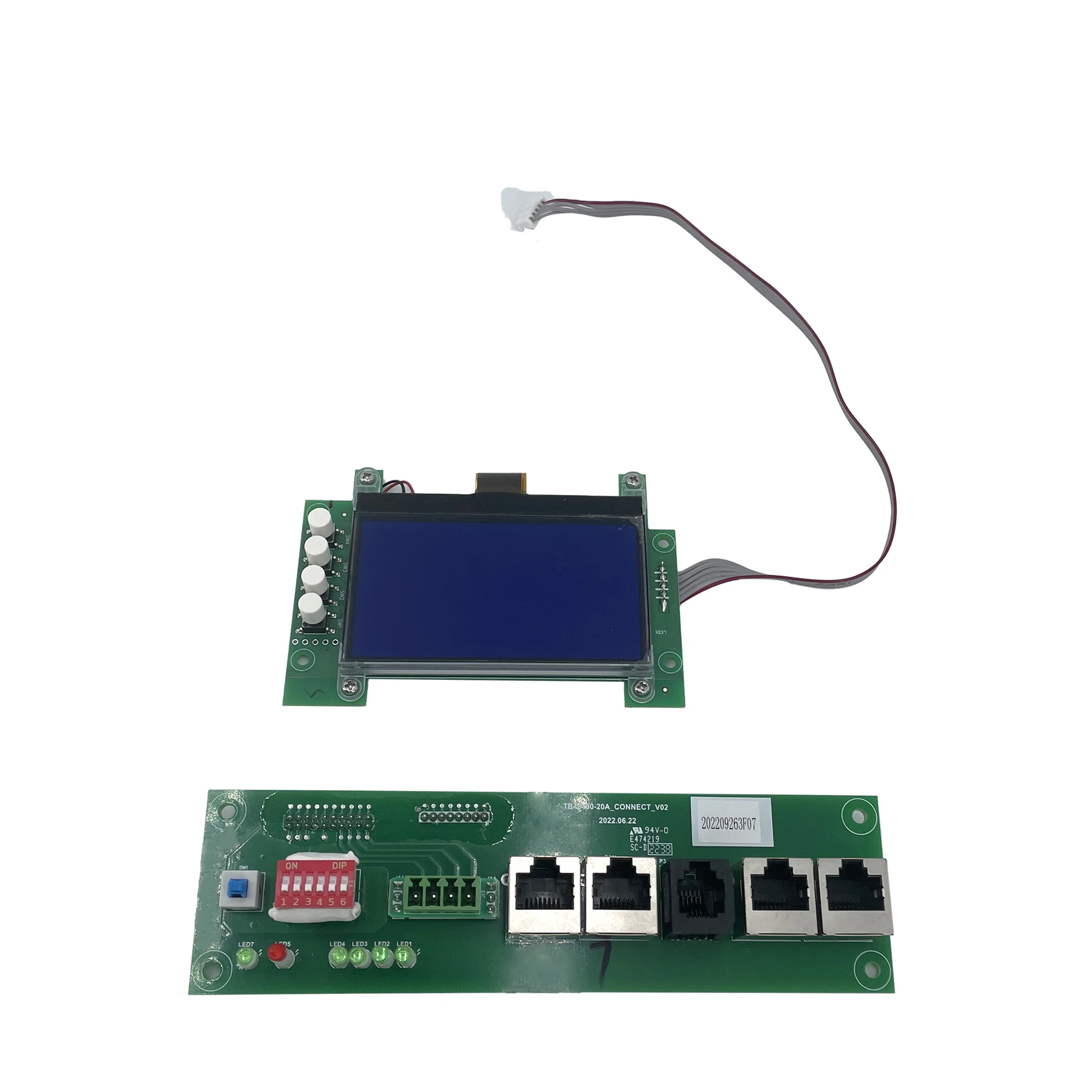 rs485 RS232 Can Communication Programme Smart BMS 15S 51.2V 100A bms Protection Board With Lcd Display