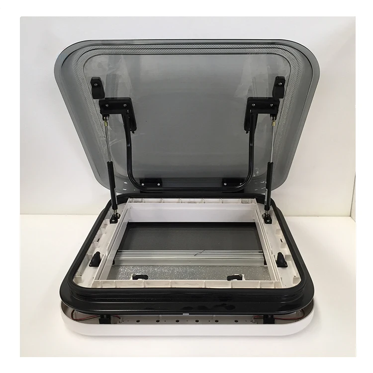 High quality control aluminum alloy 500*500mm RV skylight caravan acrylic rv skylight for wholesale