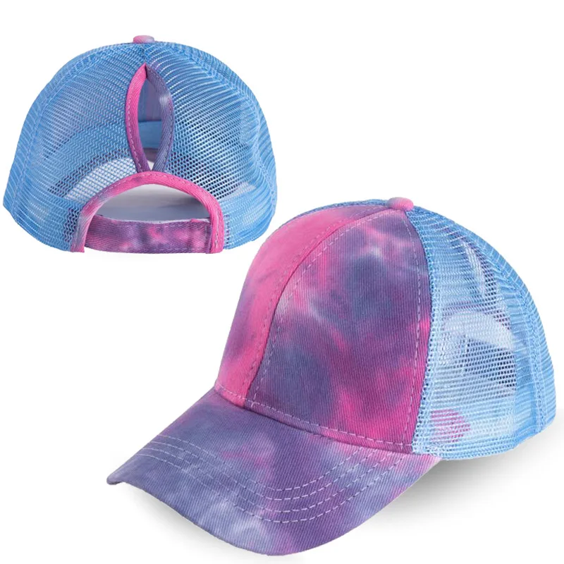 BASEBALL CAPS TIEDIE COLORED CAPS HATS OUTDOOR TRAVELLING