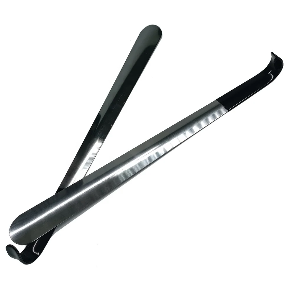 Hanging type shoe wearer long and short metal shoehorn shoe pump plastic coating handle stainless steel tool shoe horn MH01PH