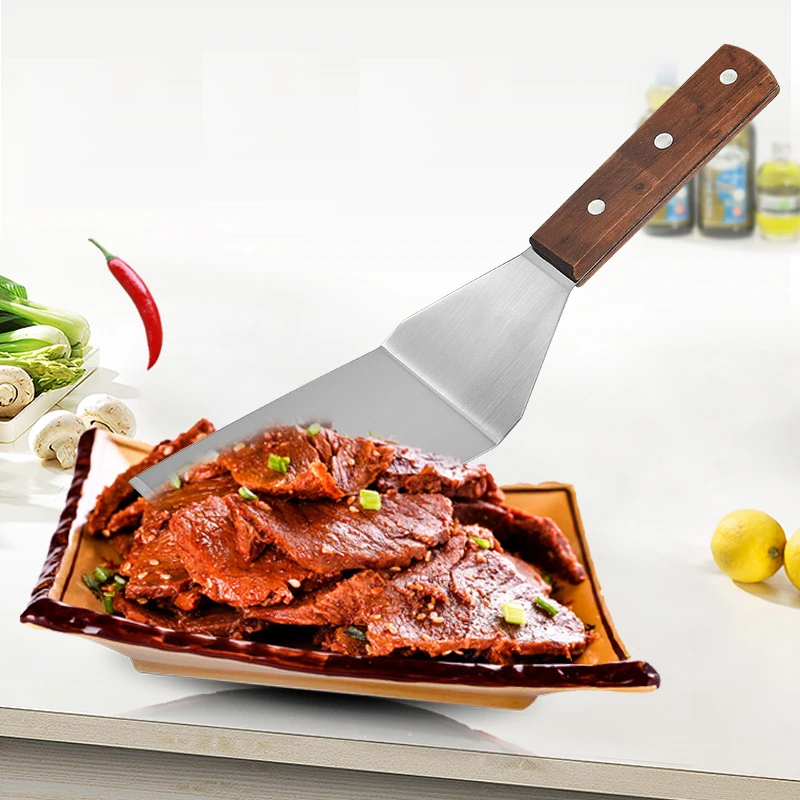 Durable Stainless Steel 3Pcs Set Outdoor BBQ Tools Teppanyaki Spatula Accessories Kit