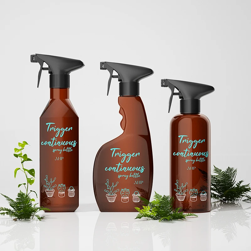 good quality plant trigger sprayer for pump bottle pet plastic bottle 500ml trigger duty luxury room spray bottle with packaging