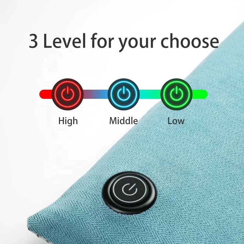 Anjuny OEM USB 3 Mode Adjustable Coccyx Orthopedic Office Chair Pad Heated Seat Cushion