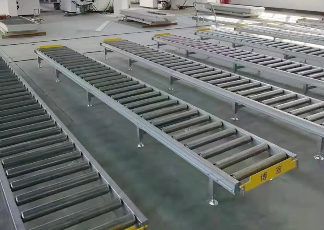 Wholesale wood board panel roller conveyor, board gravity roller conveyor system