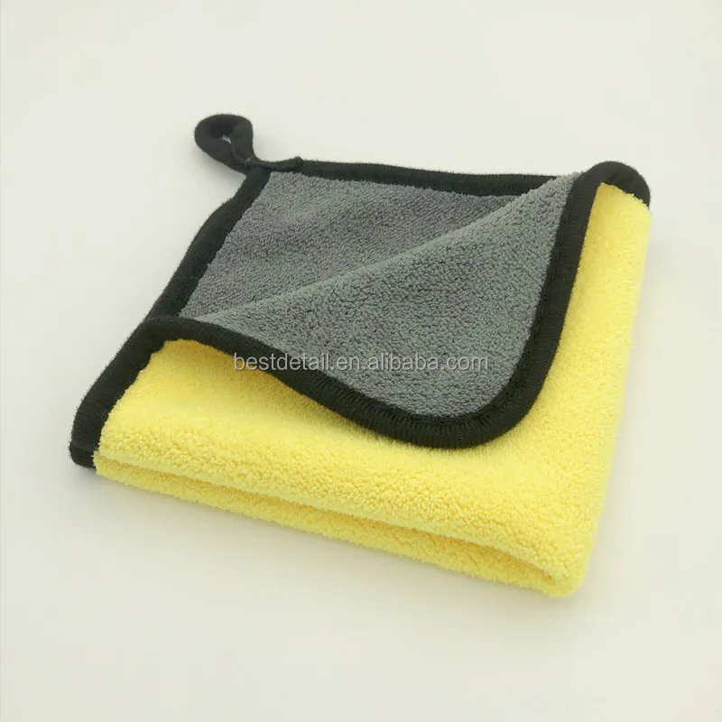 New 400 500 600 800 1200 GSM Coral Fleece Dual Side Plush Microfiber Car Wash Towel for Auto Detailing Drying Cleaning Cloth
