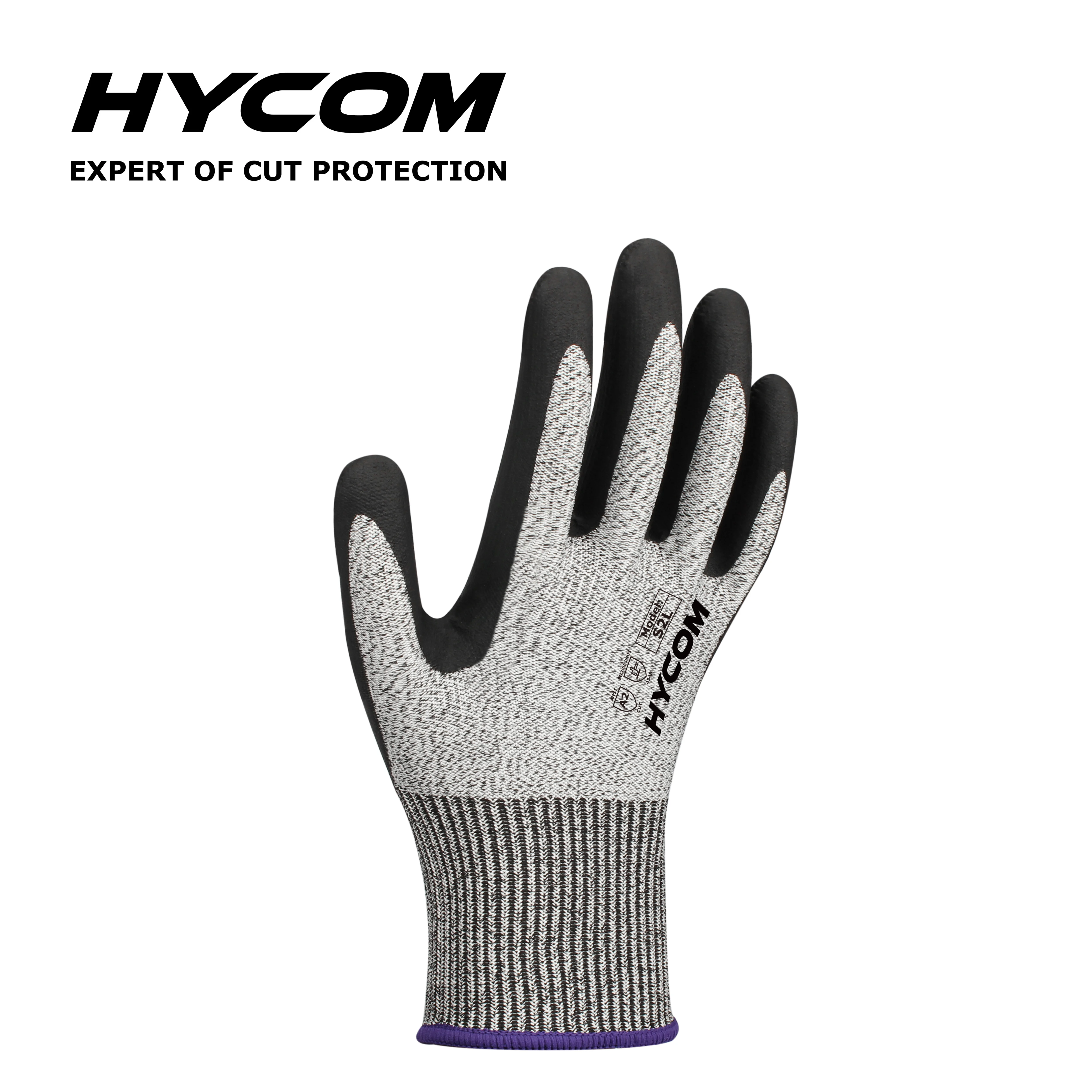 HYCOM S2L-PU Cut Resistant Gloves Level 2 Kitchen Safety Work Kids Glove Anti Cut Gloves
