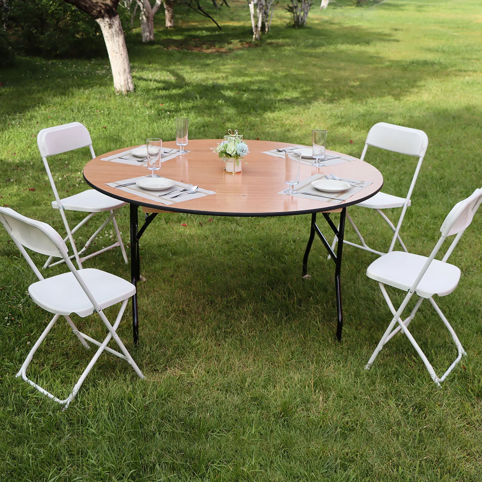 discount promotion cheap price metal steel folding event chair