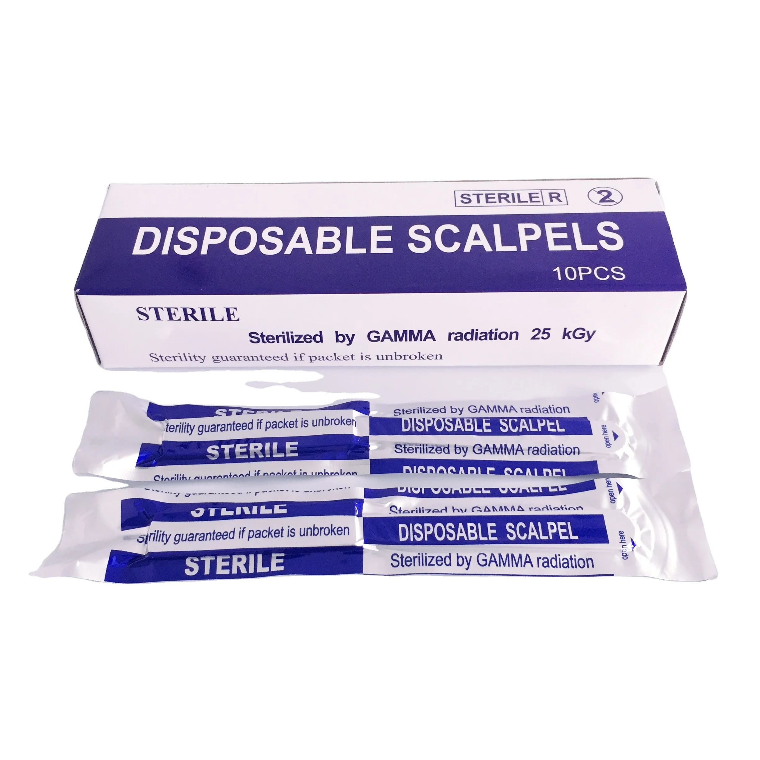Medical Supplies Carbon Stainless Steel Surgical Blade Scalpel Knife Blades With Plastic Handle