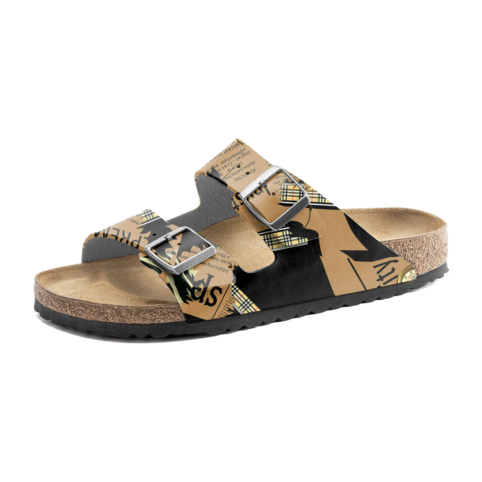 Greatshoes Custom Designer Printed Slides And Slippers,Sandals For Men New Styles Birken Cork Slipper