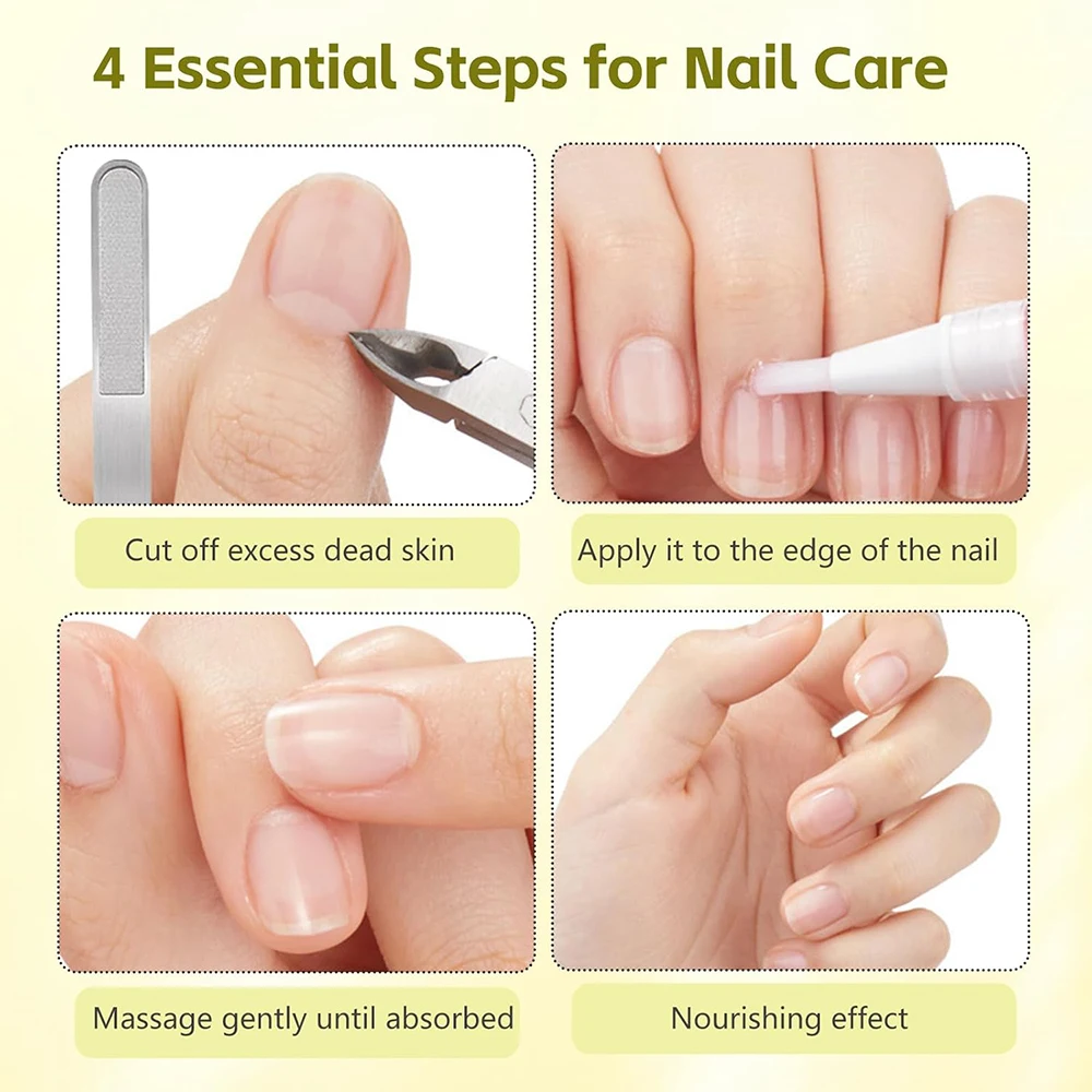 Wholesale Natural Vegan Nail Growth Oil Moisturizing Strengthening Cuticle Oil for Overall Nail Health Moisture Nail Care
