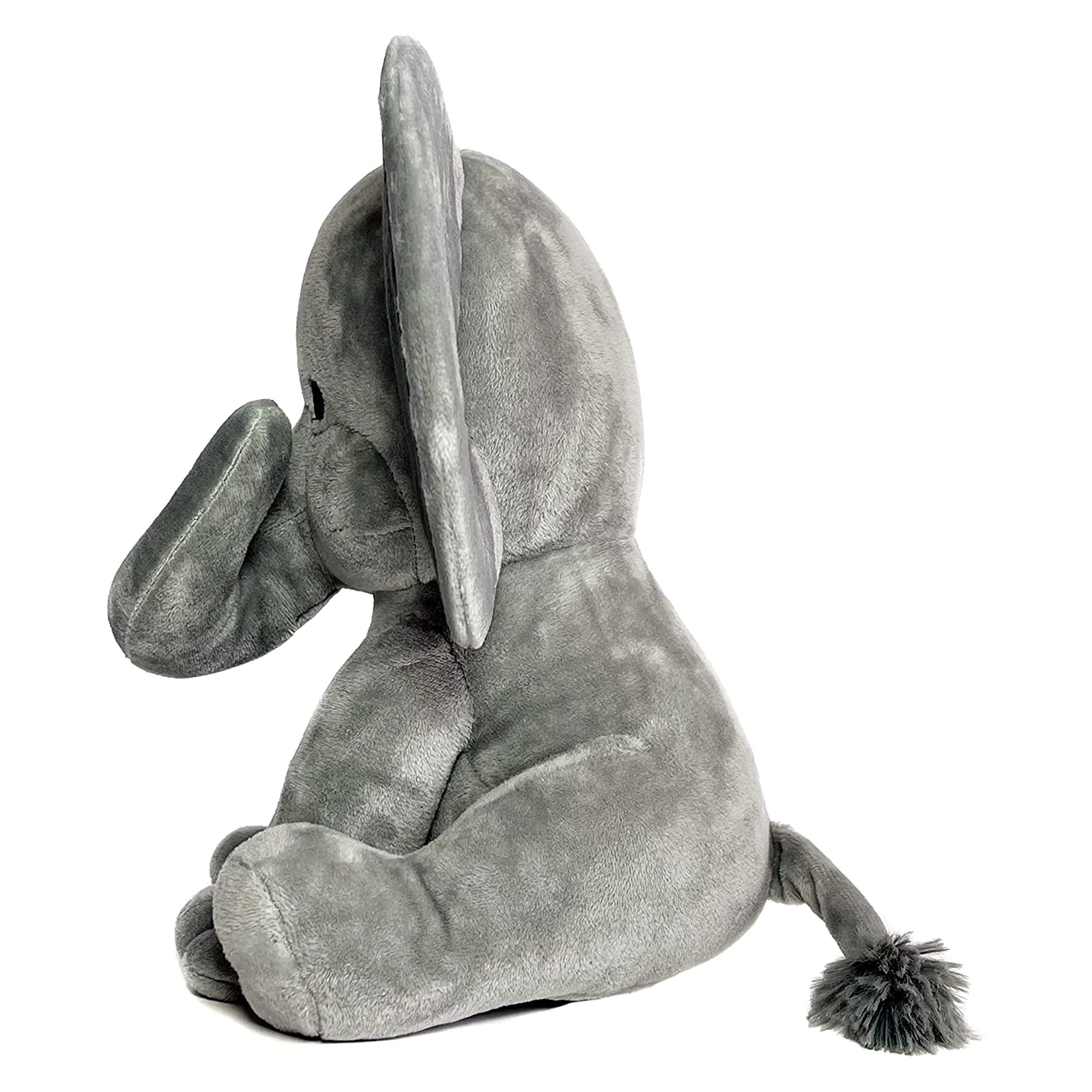 Wholesale creative grey elephant plush toy oem comforter lovey comforter toys baby rattles elephant stuffed&plush toy animal