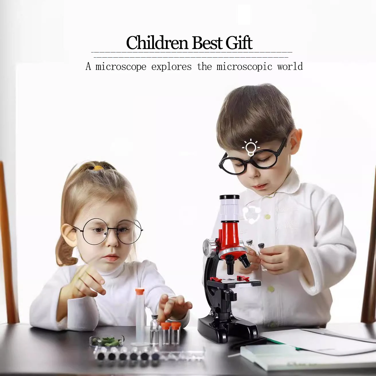 Zhorya Stock children educational toys science experiment equipment student kids optical microscope