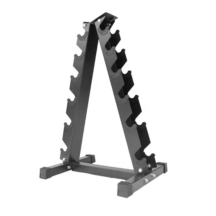 A-Frame Dumbbell Rack Stand Vertical Dumbbells Rack Only-6 Tier Weight Rack for Dumbbell
