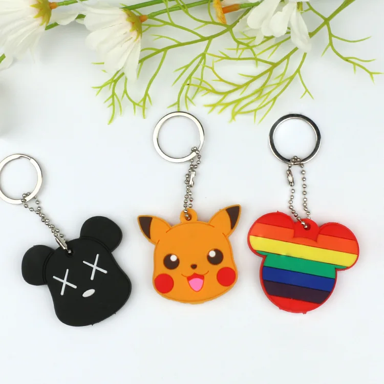Customized Product Silicone PVC Rubber Different Character Pattern Hello Kitty Wholesale Key Chains
