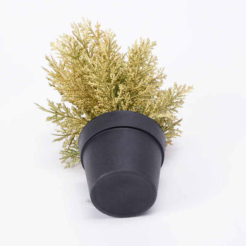 
Artificial Trees New Year GOLD xmas trees 13*24CM Faux plant in pot 