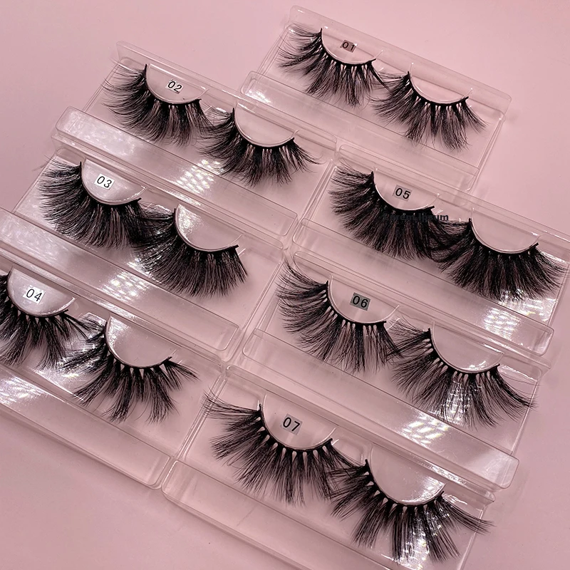 Оптовая продажа, без жестокости, 25 мм, искусственная норка, полная полоса, синтетические волосы, ресницы, накладные ресницы