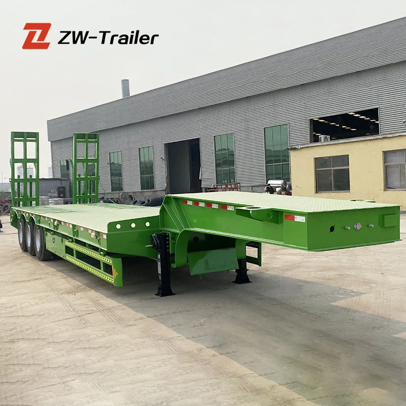 ZW 3 оси 60 тонн 4 100 т lowboy полуприцеп низкорамный погрузчик грузовик прицеп в ОАЭ
