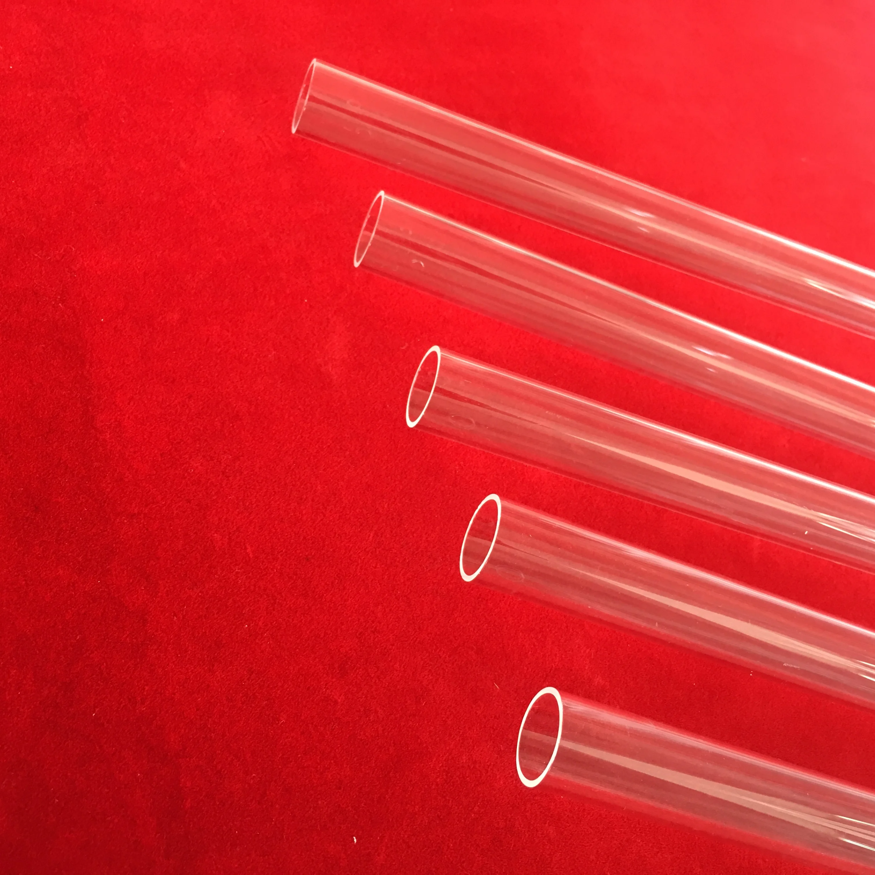 Устойчивая к высоким температурам кварцевая стеклянная цилиндрическая трубка полированная кварцевая стеклянная трубка