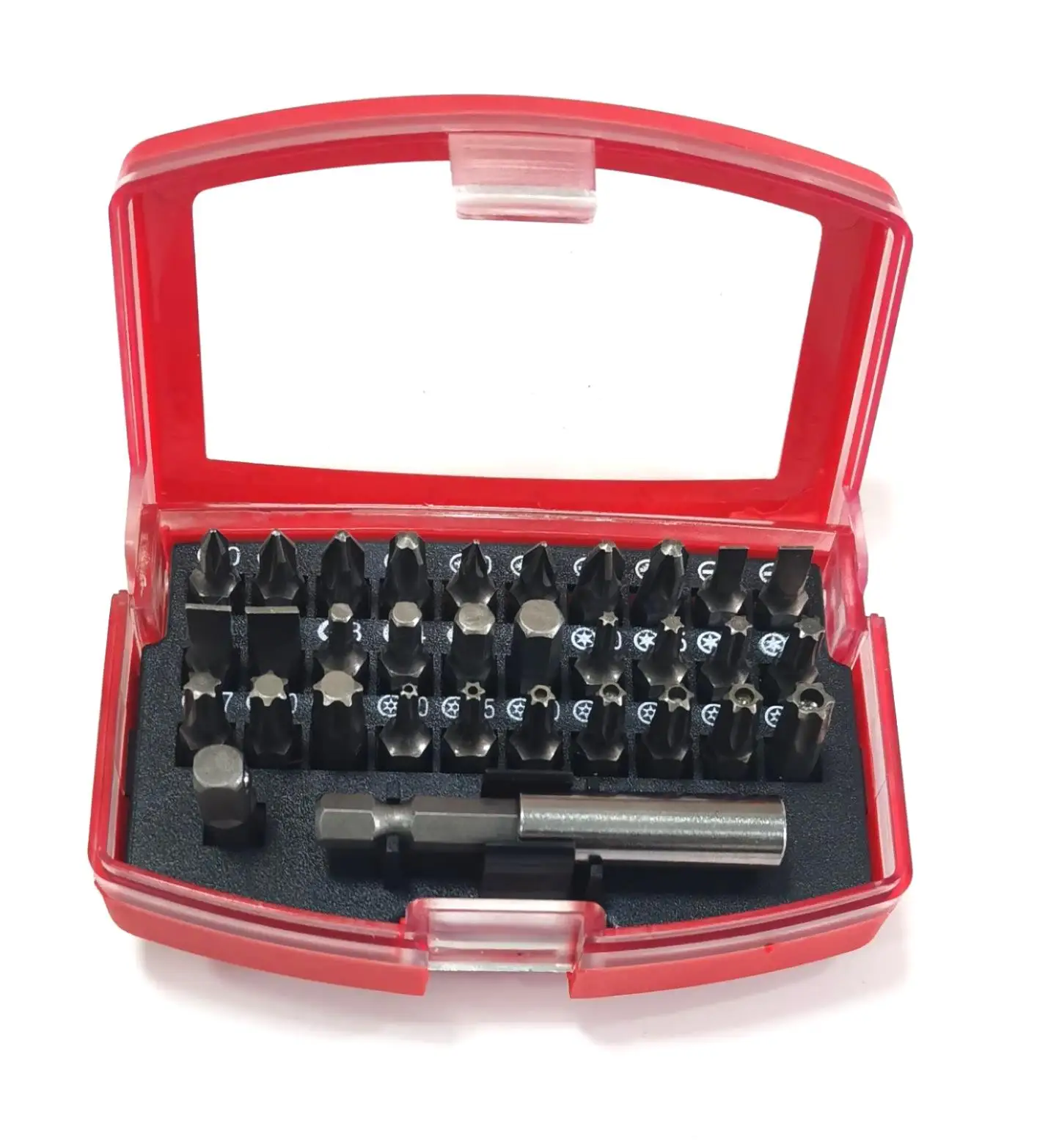 KAFUWELL H9021A Low Price 32pcs Hex Key Screwdriver Bit Holder Handle Driver Bits Set Red Box