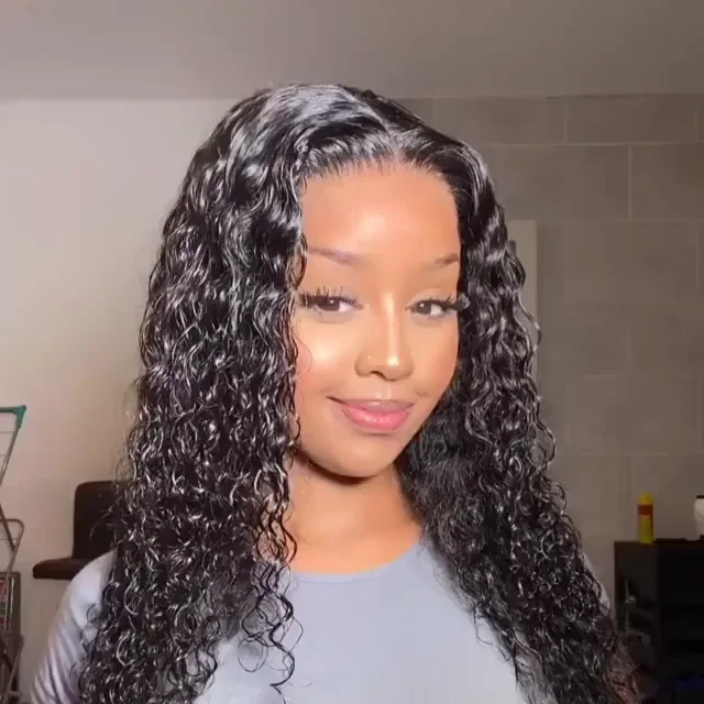 180% Heavy density 24 inch pineapple wave natural color lace front wig