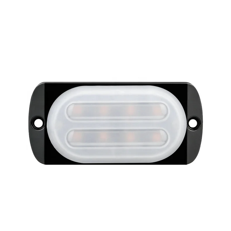 lkt New 12V 24V Flash LED Side Marker Lights Car External Lights Warning Tail Light Auto Trailer Truck Lorry Lamps White Amber
