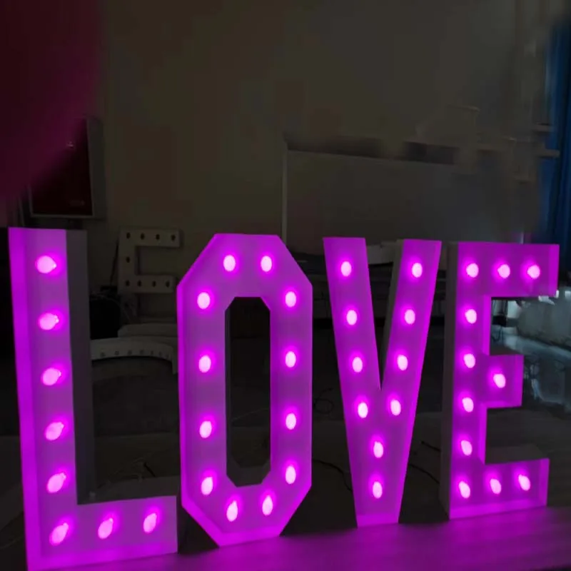 Hongsen custom  stand oh baby love 2ft 3ft 4ft led marquee light  letters